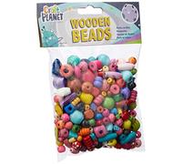 Craft Planet Perles en Bois (100G) - Couleurs Assorties