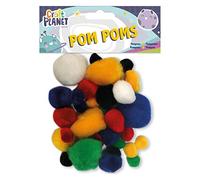 Craft Planet Pompoms Pack de 30 Couleurs Assorties