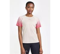 Maillot manches courtes femme craft pro trail beige rose