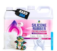 CRAFT RESIN 4000g Kit de Fabrication Silicone pour Moulage - 30A Dureté Shore Silicone Alimentaire Liquide pour Moulage en Résine, Savon et Bougies - Hautement Flexible, ratio de mélange