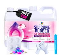 CRAFT RESIN Kit De Fabrication De Moules En Silicone Shore 15A - Caoutchouc De Silicone Liquide Translucide, Super Élastique, Durcissement Rapide 4H, 4L - Ratio De Mélange 1:1 Pour Résine Et Moules 3D