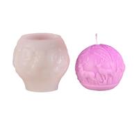 Craft Resin Mold - 2.5in Christmas 3D Silicone Ball Shape, Durable Flexible Texture, Easy Release Design | Savon Candle Making for Holiday Crafting, Home Decorations, DIY Gift Art, Winter Theme