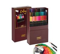 Craft Sensations Kit de Crayons de Couleur Enfants Adultes | Ensemble de 48 Pièces en Boîte en Carton Écologique | llustrations, Coloriage, Dessins, Ombrage, Skatching, Croquis