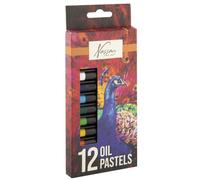 Craft Sensations Set de pastels à l'huile 12 couleurs - Pastels d'artistes hautement pigmentés - Parfaits pour le dessin, la peinture & les projets d'art créatif