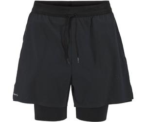Craft - Shortde trail running stretch et respirant - Hypervent 2-In-1 Shorts M Black pour Homme - Taille XL - Noir Noir XL