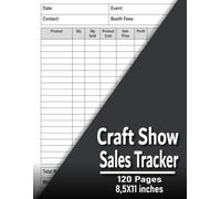 Craft Show Sales Tracker: Vendor Event Sale Log Book to Record Sales, Expenses, Inventory & Customer Details, Ideal for Fairs, Pop-Up Shops, Farmer Markets or Local Selling Events