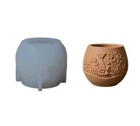 Craft Silicone pour pots de fleurs uniques Rustics Girl Relief Art Cadeau