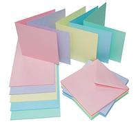 Craft UK 2308 Lot de 40 cartes et enveloppes pastel assorties 15,2 x 15,2 cm