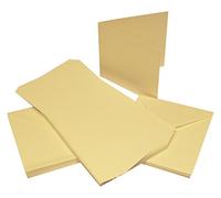 Craft UK W104 6x6 Carte de Lin et Enveloppe Paquet de 50 - Ivoire