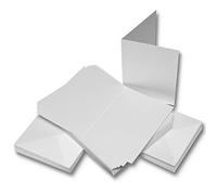 Craft UK W111 A6 Cartes et enveloppes en lin Paquet de 50 - Blanc