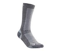 Craft Sportswear Chaussettes mi-hautes de running Warm – Pack de 2 – Granite/Platine – FR L (43-45)