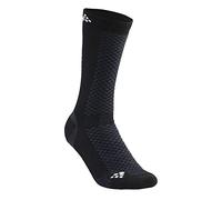 CRAFT Warm Chaussettes mi-Hautes de Running Pack de 2 Chaussetes Noir/Blanc FR: S (Taille Fabricant: 37-39)