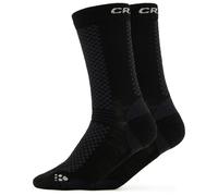 Craft - Warm Mid 2-Pack Sock - Chaussettes multifonctions - EU 34-36 - black / white