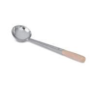 Craft Wok Petite louche en acier inoxydable avec poignée ergonomique en bois - Ustensile de cuisine asiatique professionnel pour remuer - 732W6-1