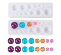 Craftdady 2 Pcs Moule Cabochon Résine pour Fabrication de Bijoux | Moules en silicone en forme de dôme pour bracelet et boucles d'oreilles en résine époxy