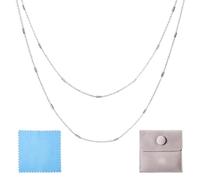 Craftdady Chaîne de bijoux en argent sterling 925 avec perles de rocaille, chaînes satellites pour la fabrication de bijoux 1 m