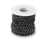 Craftdady Chaîne gourmette non soudée en aluminium de 4,5 m avec bobine pour chaîne cubaine punk, fabrication de bijoux, bronze