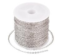 Craftdady Chaîne torsadée de 10 m - 2,5 x 2 mm - Pour la fabrication de bijoux, bracelets, colliers