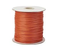 Craftdady Corde en Polyester ciré tressé de 160 mètres 0,5 mm pour Bijoux à bricoler soi-même Artisanat Macramé Fabrication de Perles Fil Corde avec Bobine SandyBrown