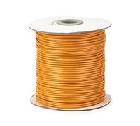 Craftdady Corde en Polyester ciré tressé de 160 mètres 0,5 mm pour Bijoux à bricoler soi-même Artisanat Macramé pour Fabrication de Perles avec Bobine Orange