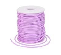 Craftdady Cordon creux en caoutchouc PVC enroulé autour pour fil à mémoire de forme, collier, bracelet, tricot, 50 m, violet moyen