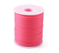 Craftdady Cordon en caoutchouc PVC pour fil à mémoire de forme, collier, bracelet, tricot, 25 m, rose foncé