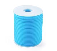 Craftdady Cordon en caoutchouc PVC pour fil à mémoire de forme, collier, bracelet, tricot, bleu ciel profond - 25 m