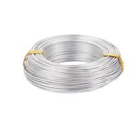 Craftdady Fil en aluminium argenté de 1,5 mm d'épaisseur pour fabrication de bijoux et perles - Calibre 15
