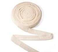 Craftdady Frange en fibre de polyester beige de 10 m x 30 mm pour la fabrication de bijoux, la couture, le matelassage, le bricolage, la décoration d'intérieur