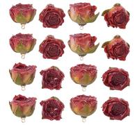 Craftdady Lot de 10 pendentifs colorés en forme de rose orange en plastique pour la Saint-Valentin et la fabrication de bijoux