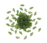 Craftdady Lot de 100 breloques en forme de feuille verte - 9,7 x 5,5 mm - En acrylique transparent - En forme de feuille - Jolies breloques à suspendre pour loisirs créatifs, colliers, bracelets,
