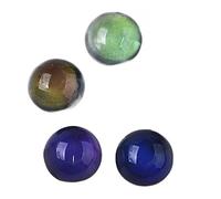 Craftdady Lot de 100 cabochons demi-ronds en verre de cristal de 8 mm - Capteur de température - Couleur changeante - Pour la fabrication de bijoux et de pendentifs