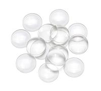 Craftdady Lot de 100 cabochons en verre transparent 25 mm avec dos plat en verre transparent pour fabrication de bijoux