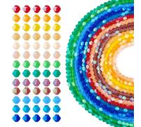 Craftdady Lot de 1130 perles bicônes en verre givré - 13 couleurs - Pour fabrication de bracelets et colliers