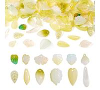 Craftdady Lot de 136 pendentifs en verre transparent avec petit trou pour fabrication de boucles d'oreilles, bracelets, bijoux, loisirs créatifs