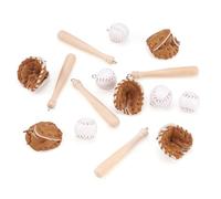 Craftdady Lot de 15 breloques en forme de balle de sport avec boucle pour loisirs créatifs, porte-clés, sac