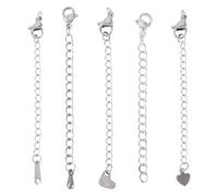 Craftdady Lot de 15 chaînes d'extension de bracelet en acier inoxydable avec fermoir mousqueton pour collier, bracelet de cheville, fabrication de bijoux et réparation