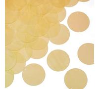 Craftdady Lot de 150 breloques carillon à vent jaune clair - Breloques à paillettes colorées - Liens ronds et plats - 52 mm - Pour la fabrication de bijoux