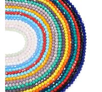 Craftdady Lot de 1800 perles de rocaille biconiques à facettes en verre opaque, 4 mm, pour fabrication de bracelets, colliers, bijoux