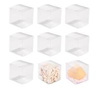 Craftdady Lot de 20 boîtes cadeaux carrées transparentes en plastique PVC pour dragées de mariage, cadeaux d'anniversaire, fête prénuptiale, cupcakes, bijoux