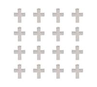 Craftdady Lot de 20 perles d'espacement crucifix en argent 15 x 12 mm pour la fabrication de bijoux Trou : 2 mm