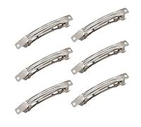 Craftdady Lot de 20 pinces à cheveux en fer avec barrettes françaises vides de 97 mm de long - Grandes pinces en platine pour création de bijoux et accessoires capillaires DIY