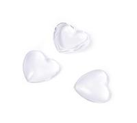 Craftdady Lot de 200 cabochons en forme de cœur en verre transparent à dos plat pour la fabrication de bijoux et de photos 20 x 20 mm