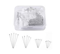 Craftdady Lot de 200 épingles à tête sphérique en acier inoxydable pour fabrication de bijoux 25/30/40/50 x 0,7 mm