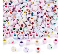 Craftdady Lot de 300 perles européennes à grand trou en acrylique avec grand trou de 5 mm pour bracelets, loisirs créatifs, boucles d'oreilles, porte-clés, fabrication de bijoux - 9 x 8,5 mm