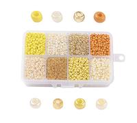 Craftdady Lot de 4200 perles de rocaille en verre 3 mm - Taille 8/0 - Kit assorti de perles de rocaille pour la fabrication de bijoux, l'artisanat, le bricolage, couleurs mélangées