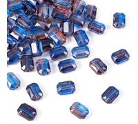 Craftdady Lot de 50 perles octogonales transparentes en acrylique à facettes multicolores 15 x 11 mm pour la fabrication de bijoux