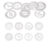 Craftdady Lot de 8 pendentifs ronds plats et ronds en acier inoxydable avec motif fleur et libellule et papillon pour bijoux, marque-pages, porte-clés