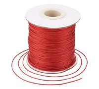 Craftdady Rouleau de cordon en polyester ciré pour la fabrication de bijoux, perlage et macramé - Brique (169 m x 0,5 mm)