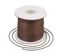 Craftdady Rouleau de cordon en polyester ciré pour perles et nœuds chinois - fabrication de bijoux, macramé, Kumihimo - Terre de Sienne (78 m x 1 mm)